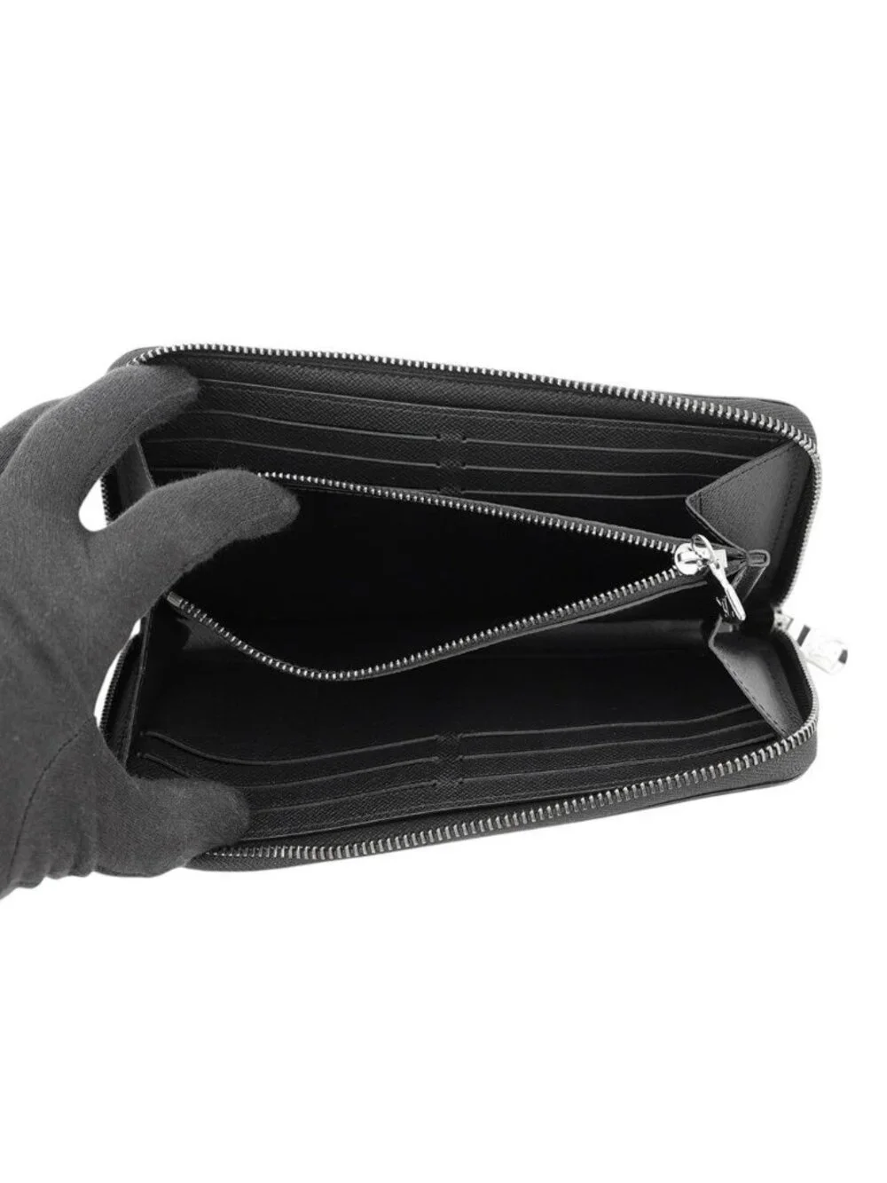 Louis Vuitton Wallet Monogram Eclipse Zippy Horizontal Black